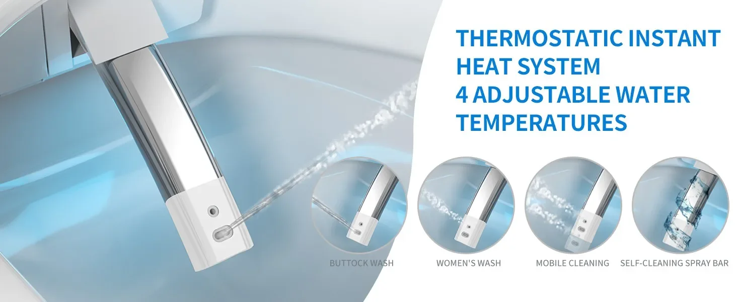 Smart Toilet with Bidet Built In