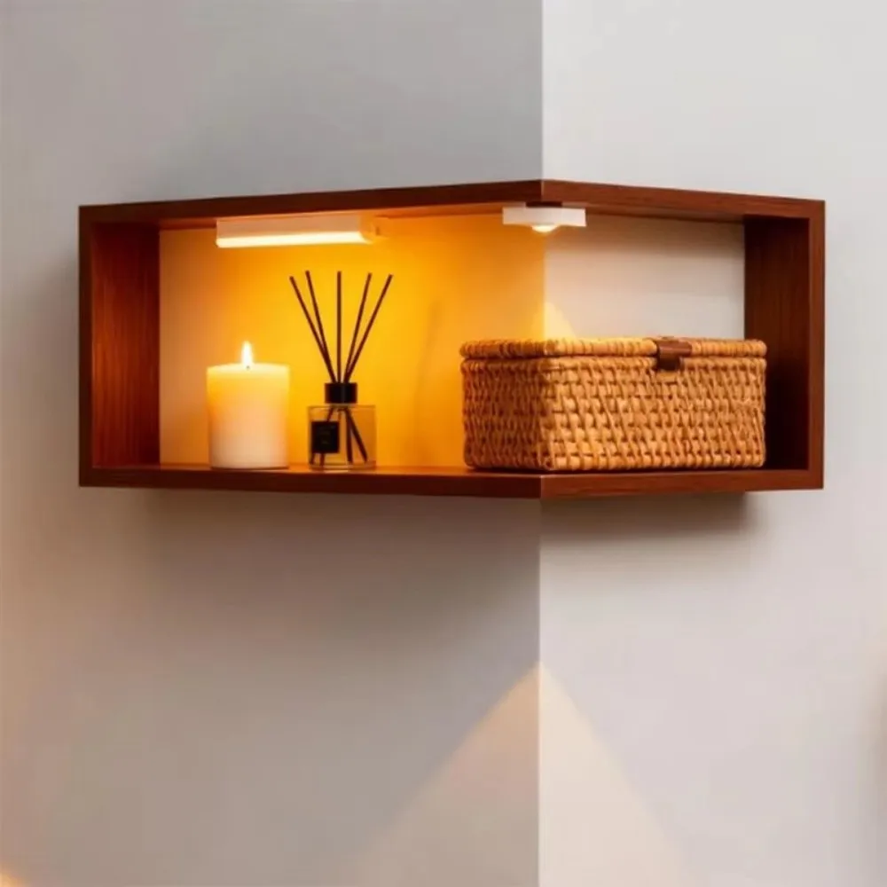 Space Saving 90 Degree Corner Wall Shelf