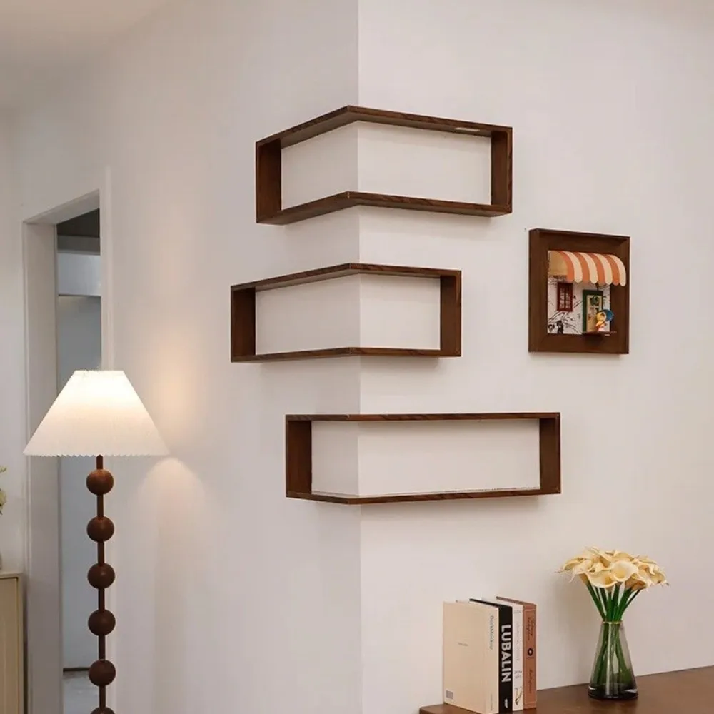 Space Saving 90 Degree Corner Wall Shelf