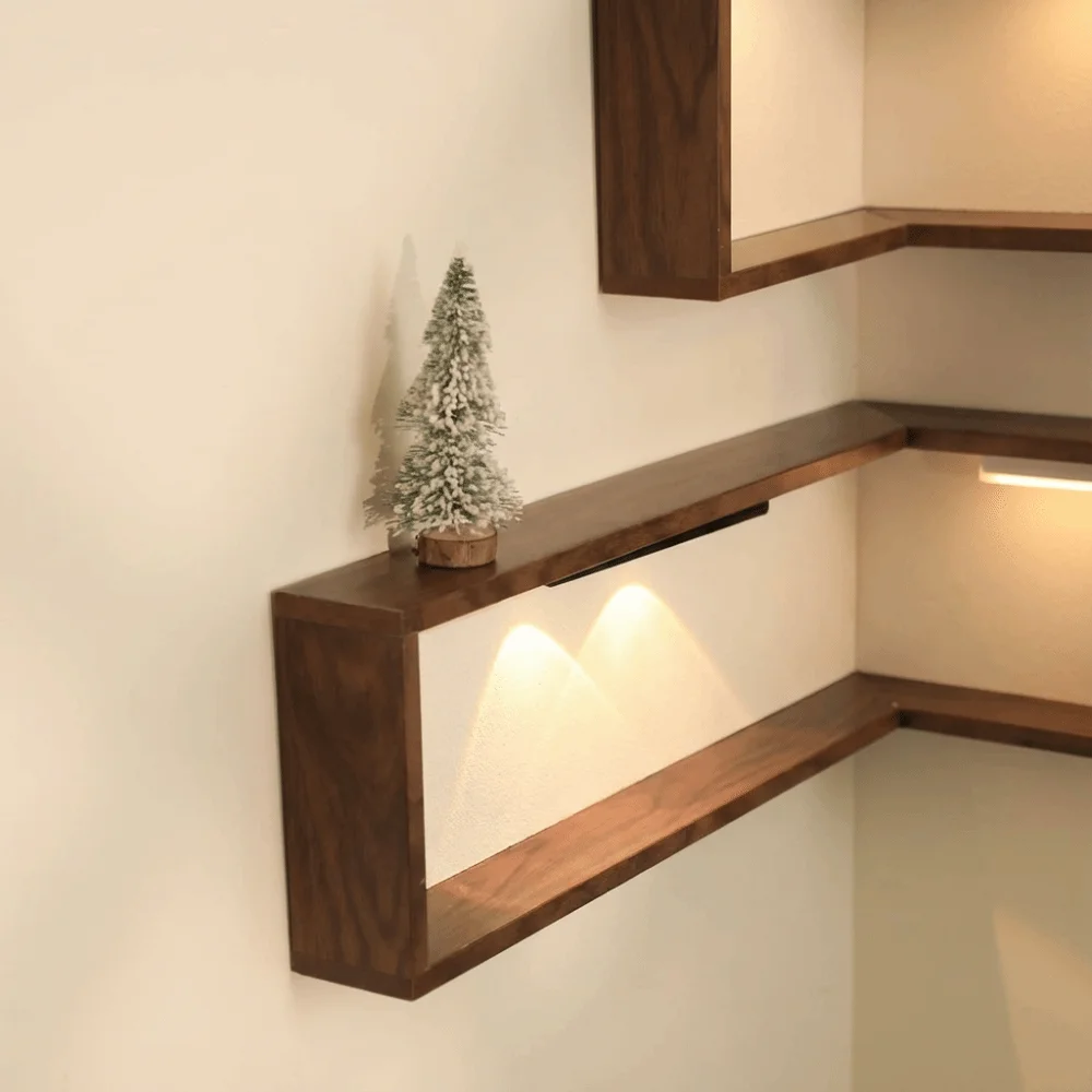 Space Saving 90 Degree Corner Wall Shelf
