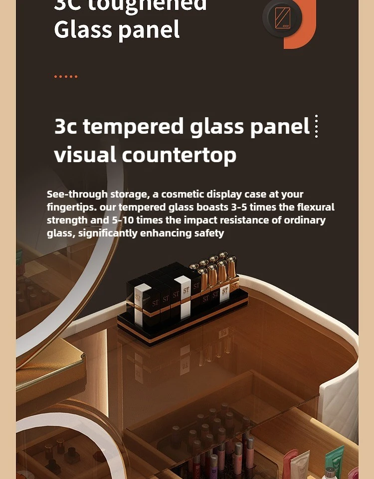 Tempered Glass Dressing Table