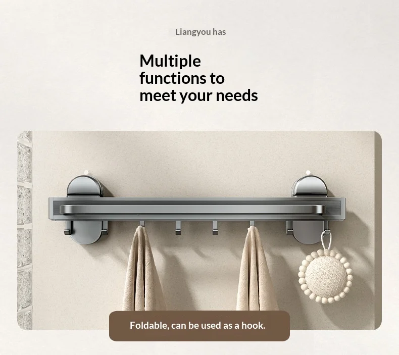 Towel Rack No Drilling Bathroom Towel Bar
