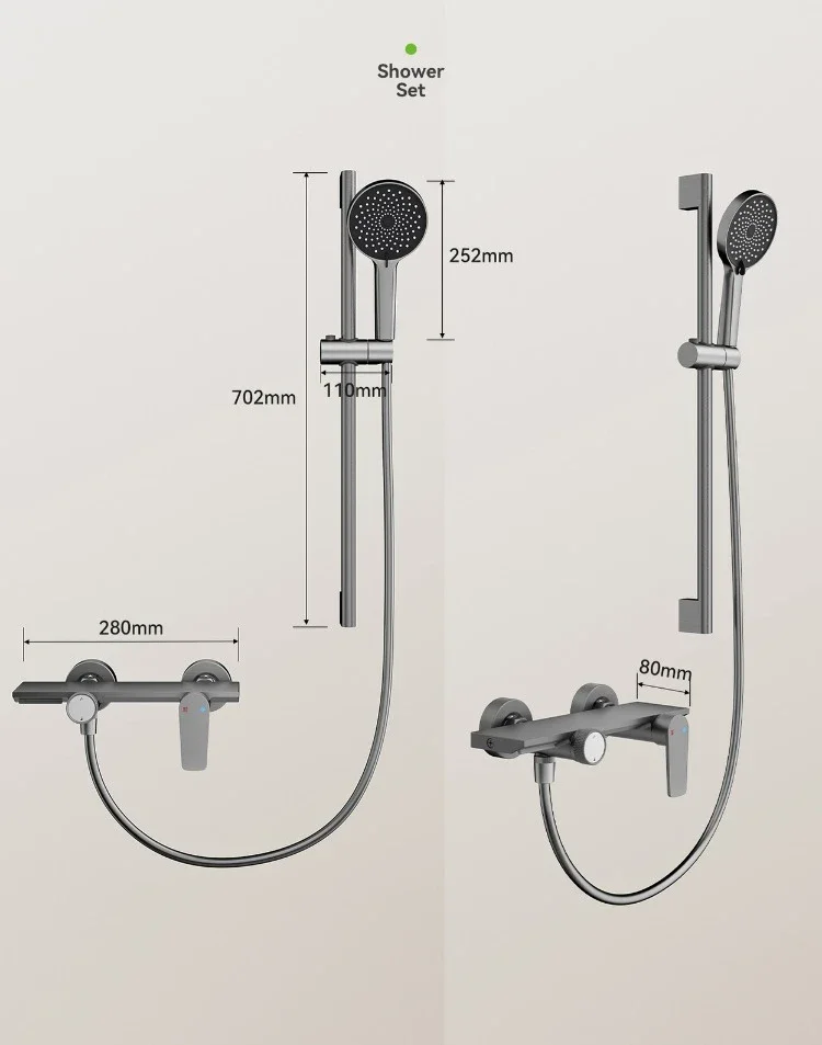 Two Ways Water Outlet Bathroom Shower System
