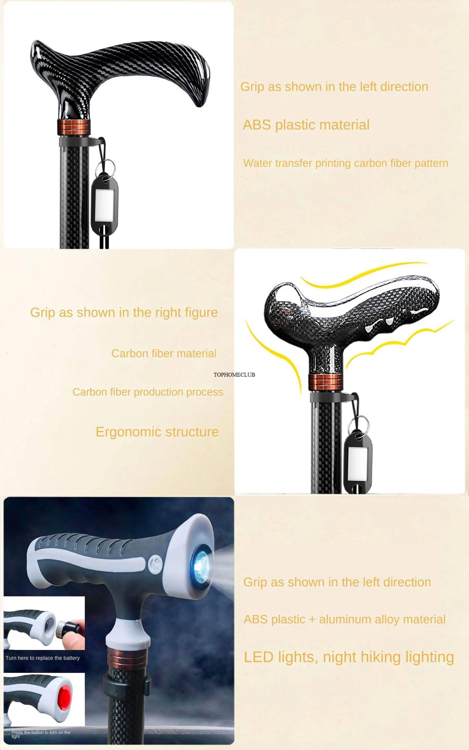 Ultra-light carbon fiber telescopic cane