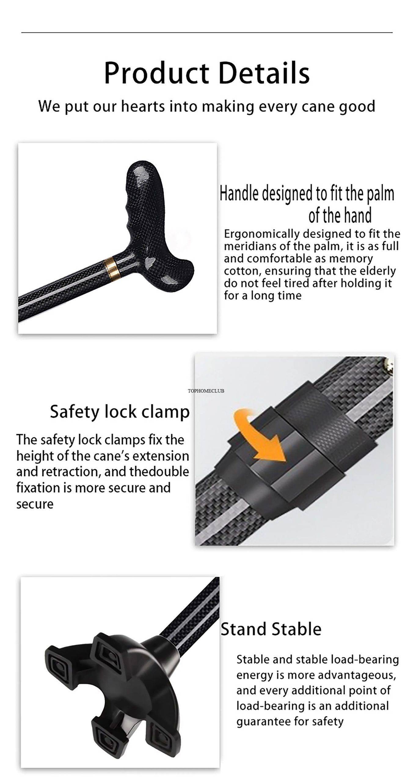 Ultra-light carbon fiber telescopic cane