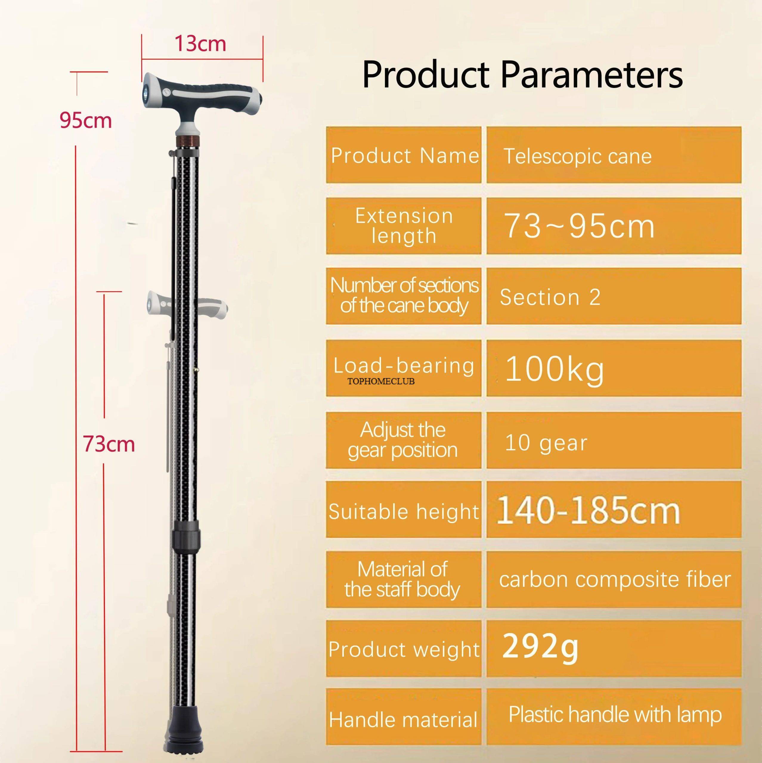 Ultra-light carbon fiber telescopic cane