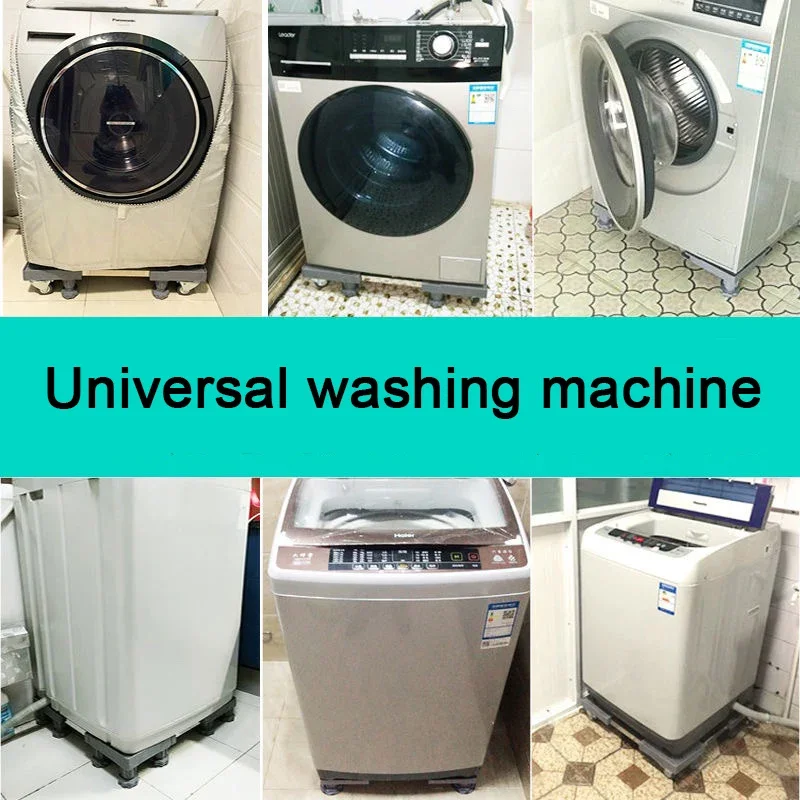 Universal Base Washing Machine Stand Lifting Fridge Base Multi-functional Adjustable Base for Dryer Refrigerator Washing Machine