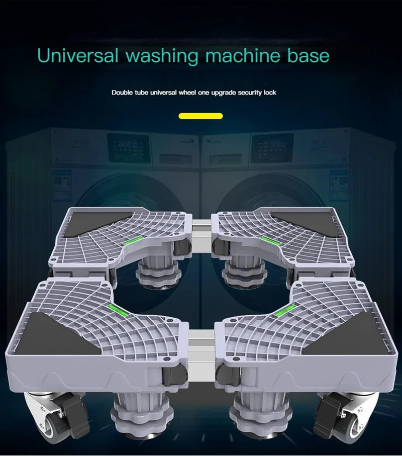 Universal Base Washing Machine Stand Lifting Fridge Base Multi-functional Adjustable Base for Dryer Refrigerator Washing Machine