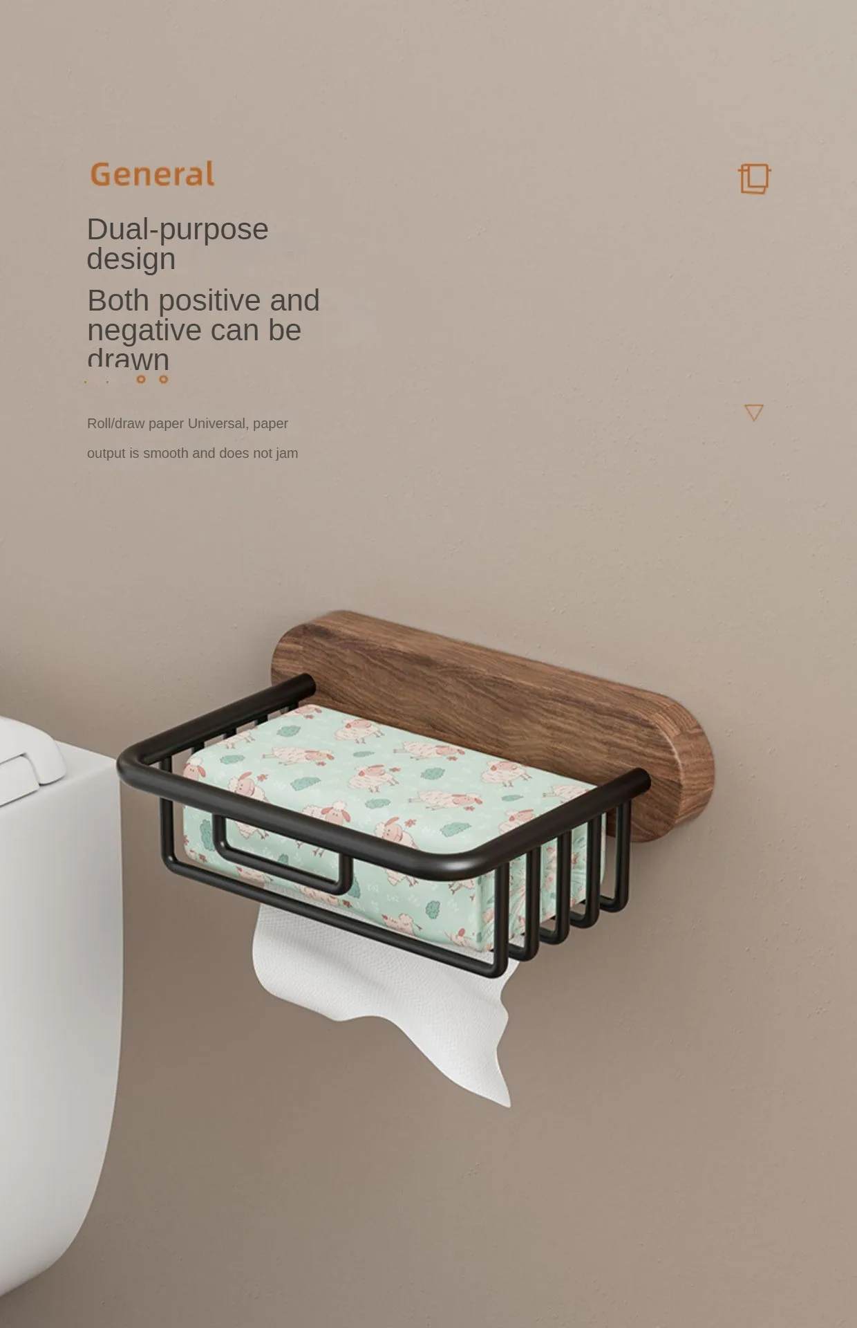 Walnut towel rack no punch bathroom shelf toilet wall mounted washroom storage organizer bath towel holder bathroom accessories