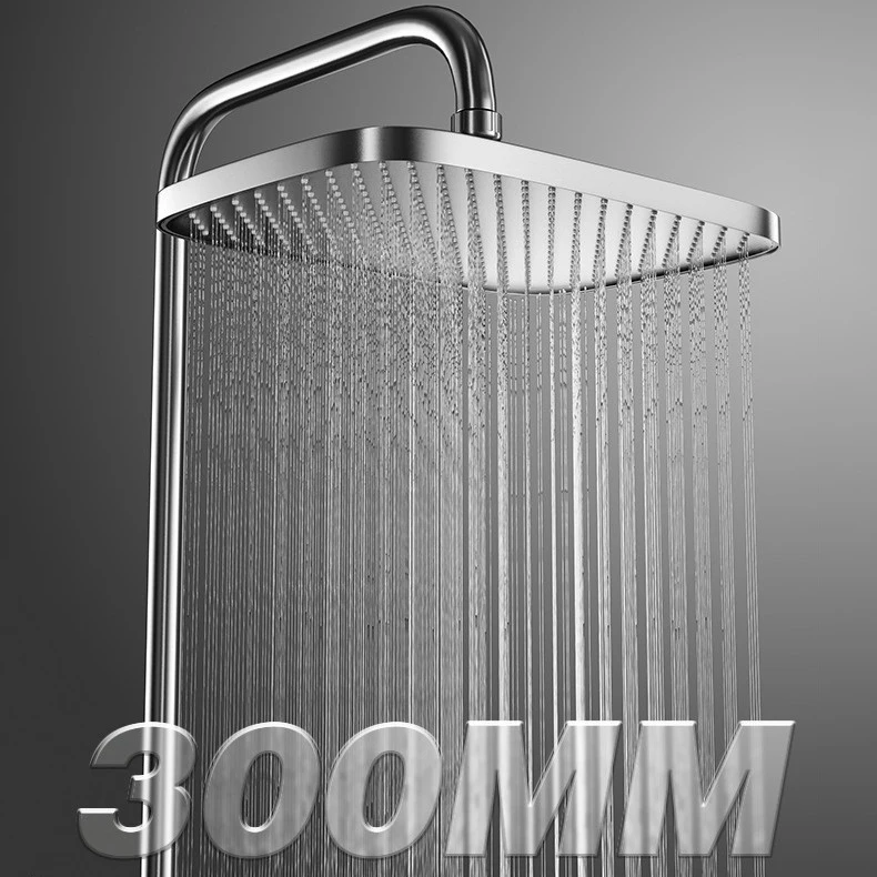 White Piano Digital Shower Set Hot Cold Bathroom Mixer Faucet Accessories Rain Shower Head Thermostatic Piano Shower System