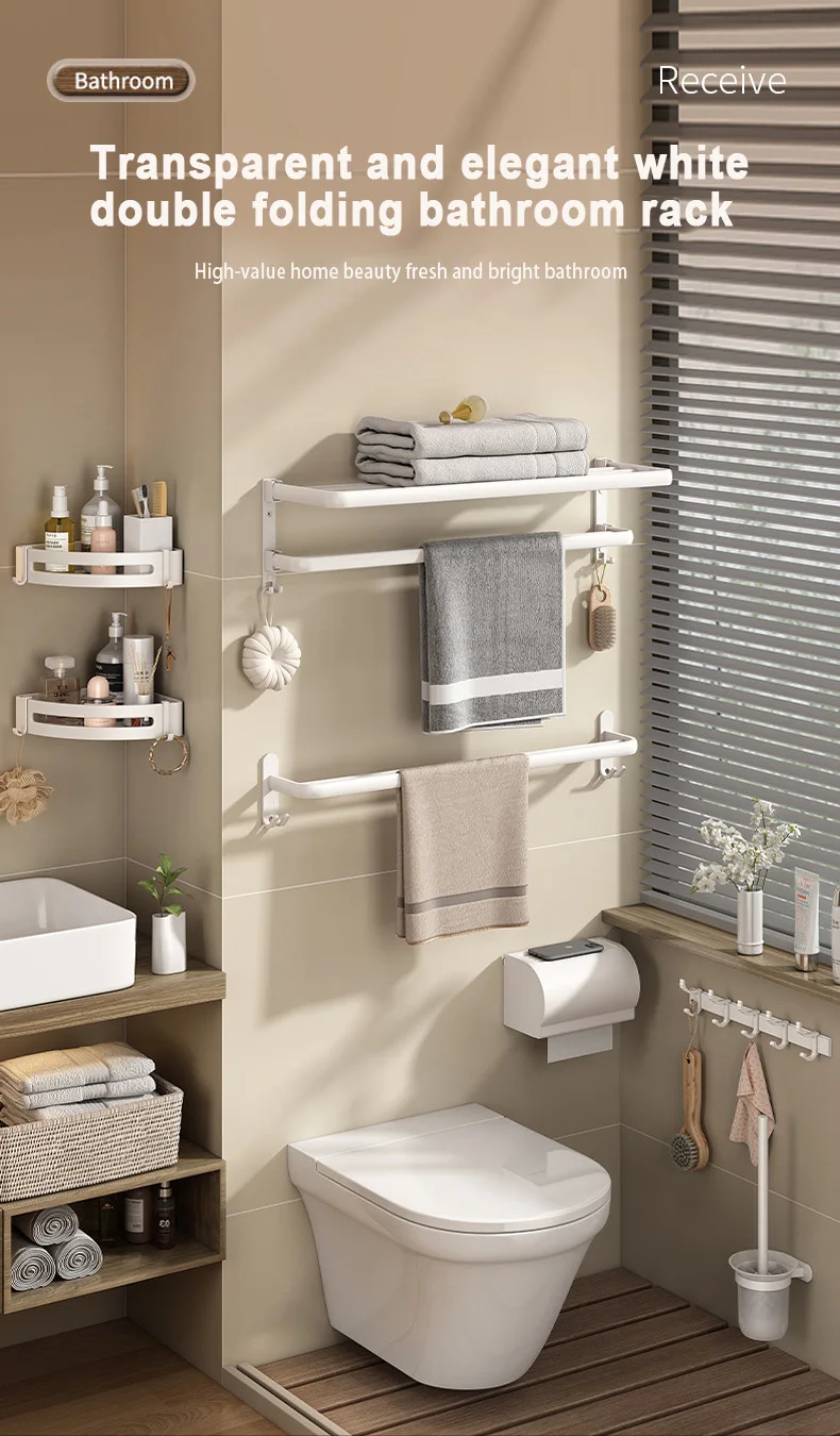 White Towel Rack Foldable White Towel Rack Foldable