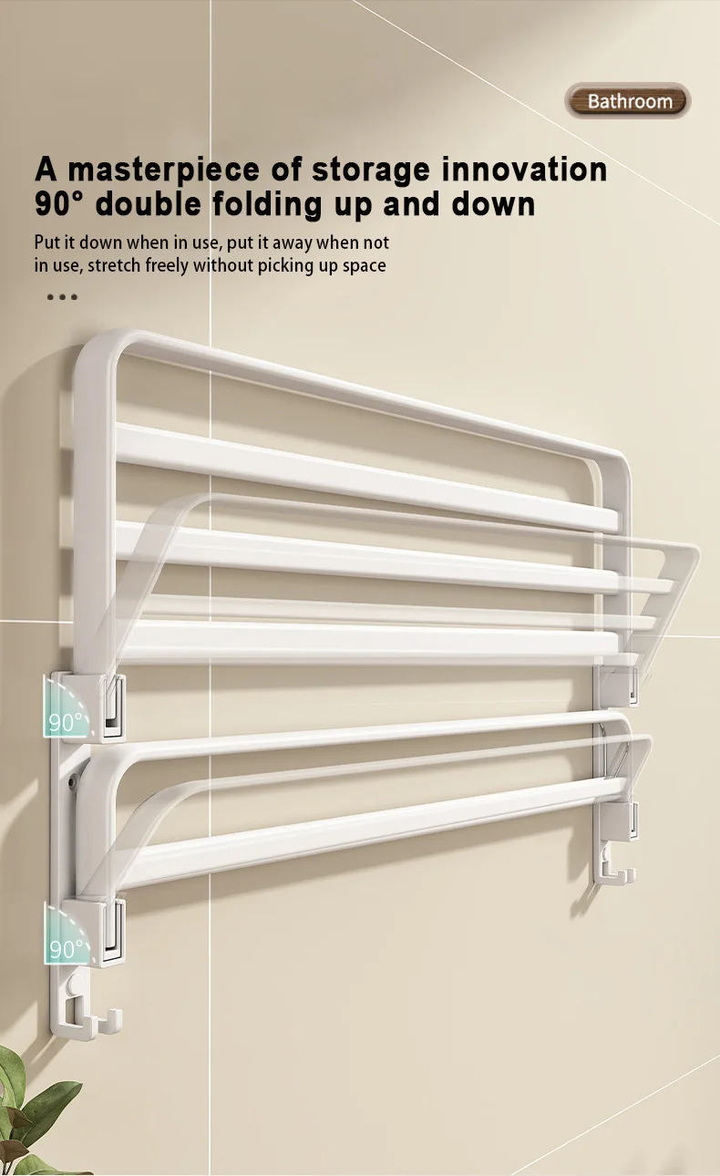 White Towel Rack Foldable White Towel Rack Foldable