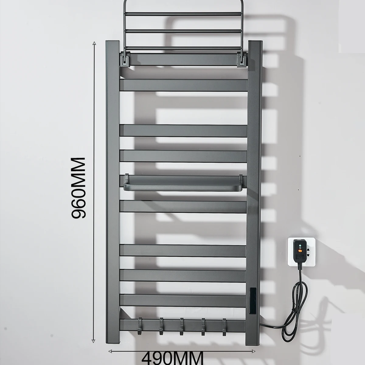 White/Black Bathroom Electric Towel Rack