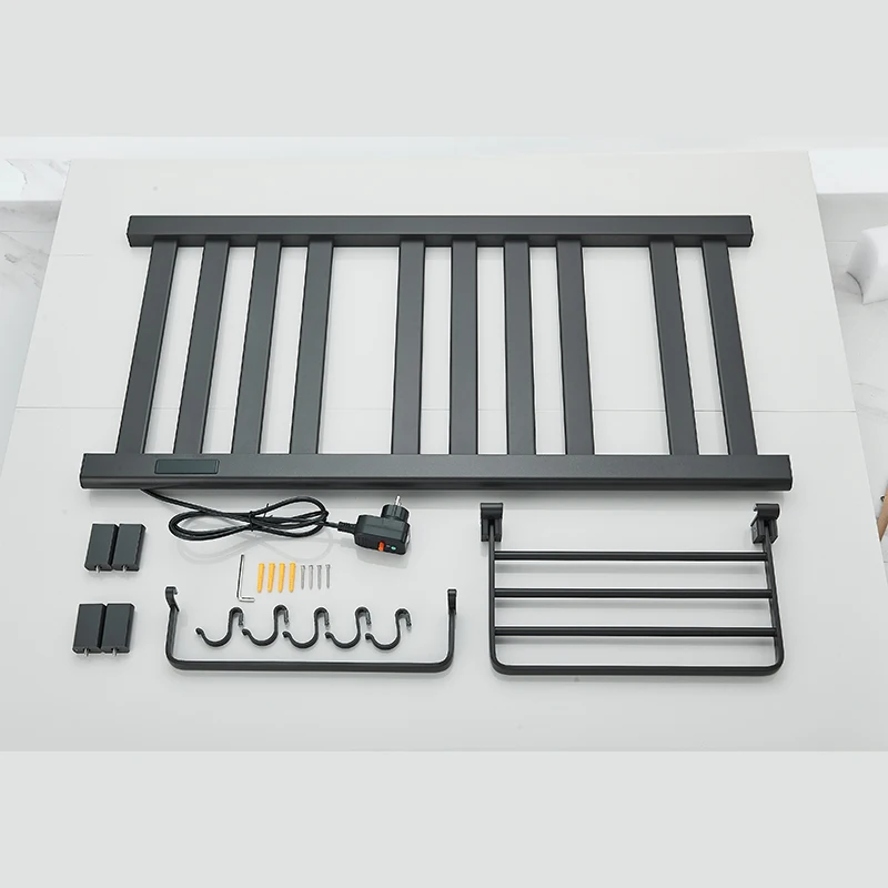 White/Black Bathroom Electric Towel Rack