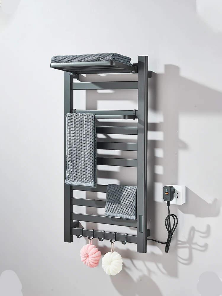 White/Black Bathroom Electric Towel Rack