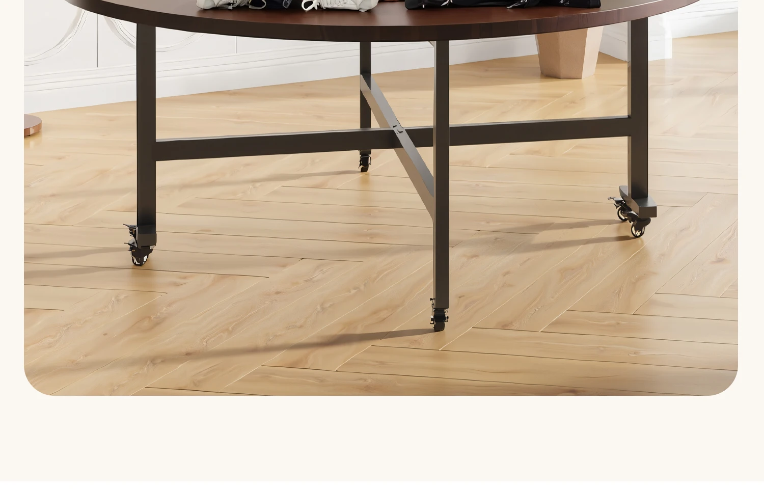 100/120cm Round Dining Table With Turntable For Home Living Room Portable Foldable And Storage Table For Kitchen And Restaurant