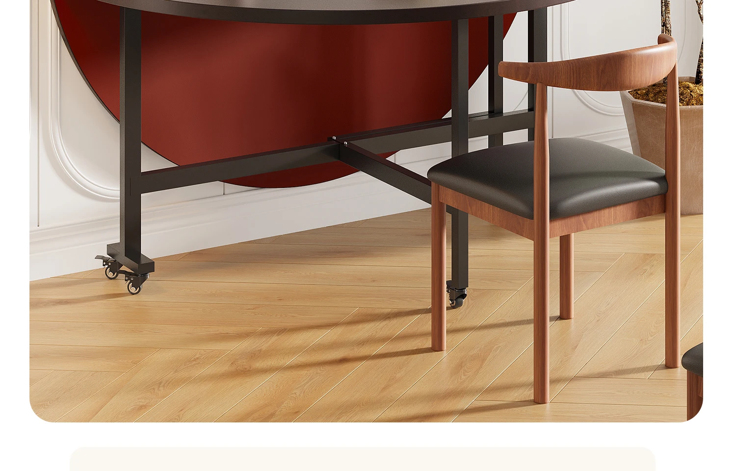 100/120cm Round Dining Table With Turntable For Home Living Room Portable Foldable And Storage Table For Kitchen And Restaurant