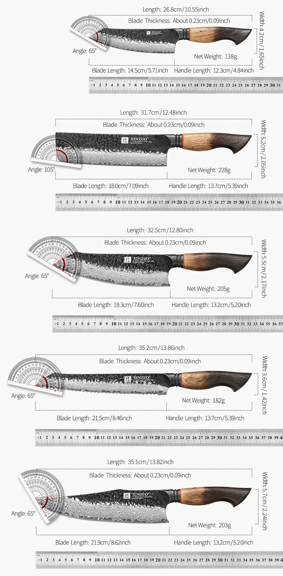 Eight-piece Kitchen Knife Set