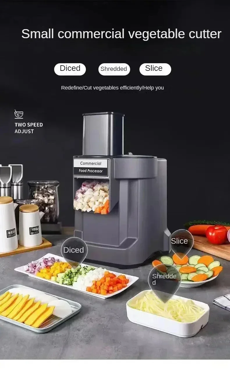 Commercial Vegetable Chopper 3 in1 Multifunctional Electric Cutting Machine Carrot Potato Slice Shred Diced Food Processor Commercial Vegetable Chopper 3 in1 Multifunctional Electric Cutting Machine Carrot Potato Slice Shred Diced Food Processor