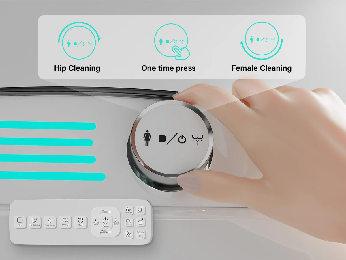 Elongated Smart Toilet with Bidet Built in, Foam Dispenser, Voice Control, One-Piece Bidet Toilet with Warm Water and Dryer Elongated Smart Toilet with Bidet Built in, Foam Dispenser, Voice Control, One-Piece Bidet Toilet with Warm Water and Dryer