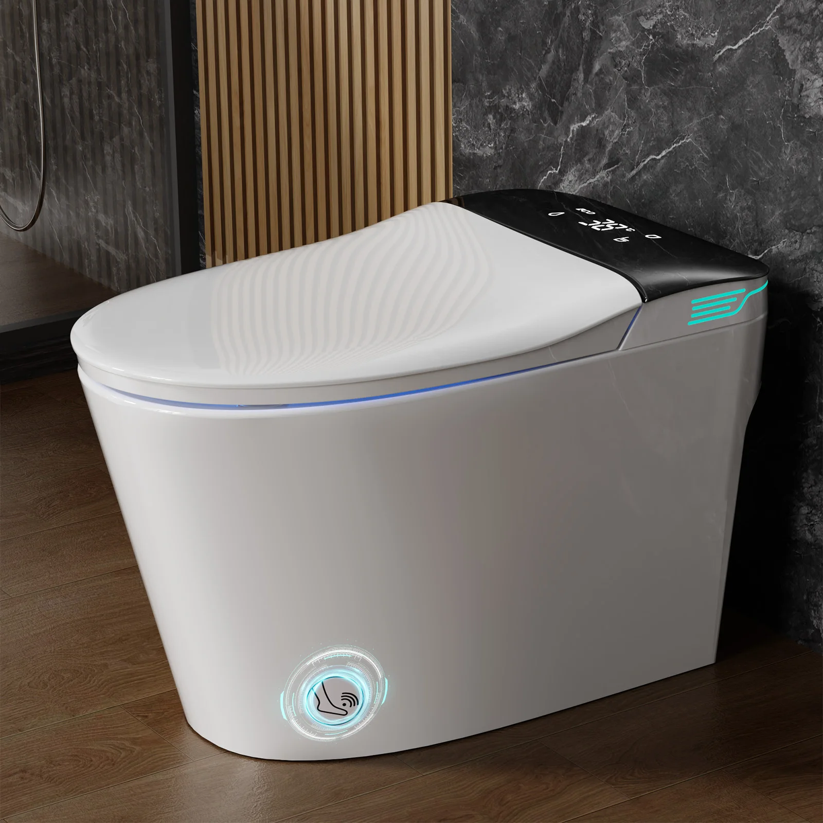 Elongated Smart Toilet with Bidet Built in, Foam Dispenser BATHROOM ACCESSORIES Elongated Smart Toilet with Bidet Built in, Foam Dispenser BATHROOM ACCESSORIES