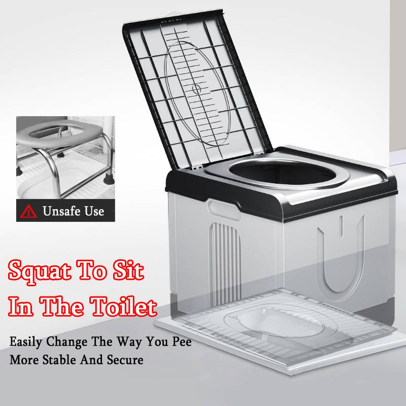Folding Toilet Portable Car Toilet Big Toilet Bathroom Outdoor Toilets Self-driving Emergency Camping Toilets Baby Adult Elderly