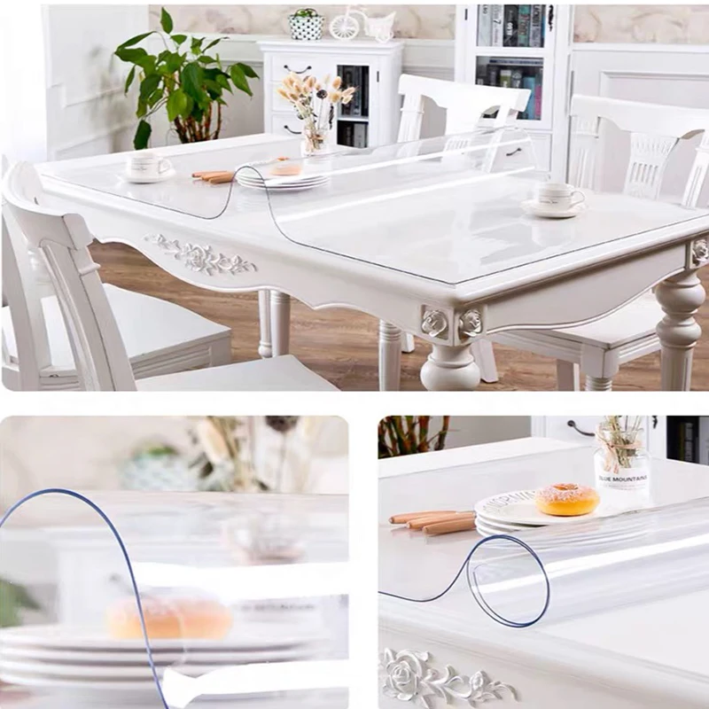 3.0mm Thickness PVC Transparent Waterproof Table Cover