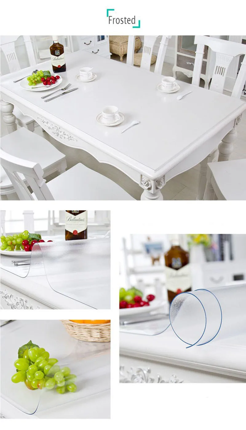 3.0mm Thickness PVC Transparent Waterproof Table Cover
