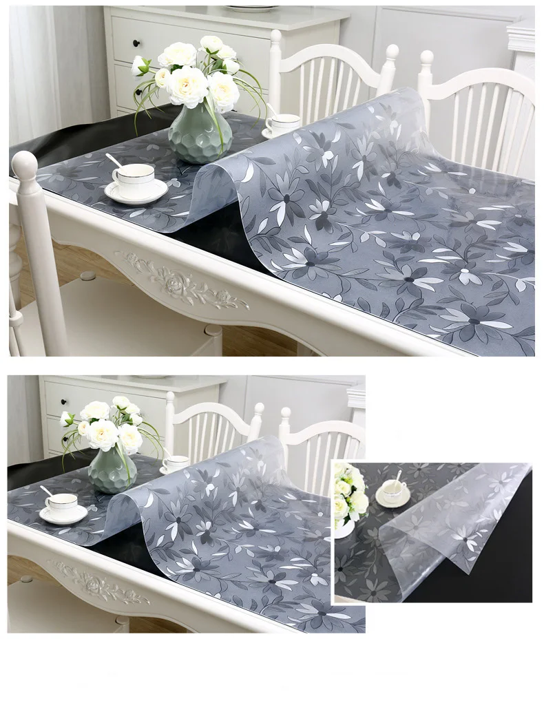 3.0mm Thickness PVC Transparent Waterproof Table Cover