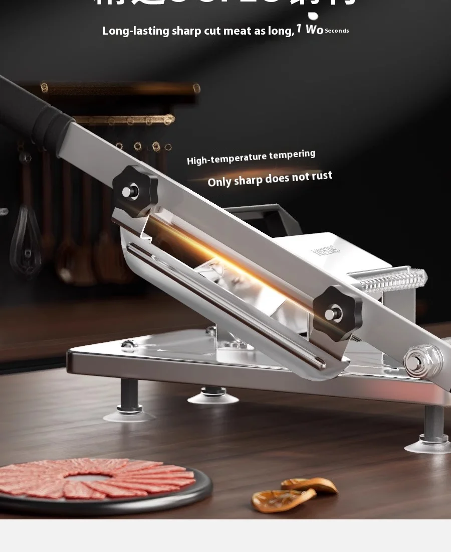 GIANXI Mutton Roll Slicer Machine Stainless Steel Meat Slicer Beef Thin Slice Frozen Meat Household Barbecue Hot Pot Cooking GIANXI Mutton Roll Slicer Machine Stainless Steel Meat Slicer Beef Thin Slice Frozen Meat Household Barbecue Hot Pot Cooking