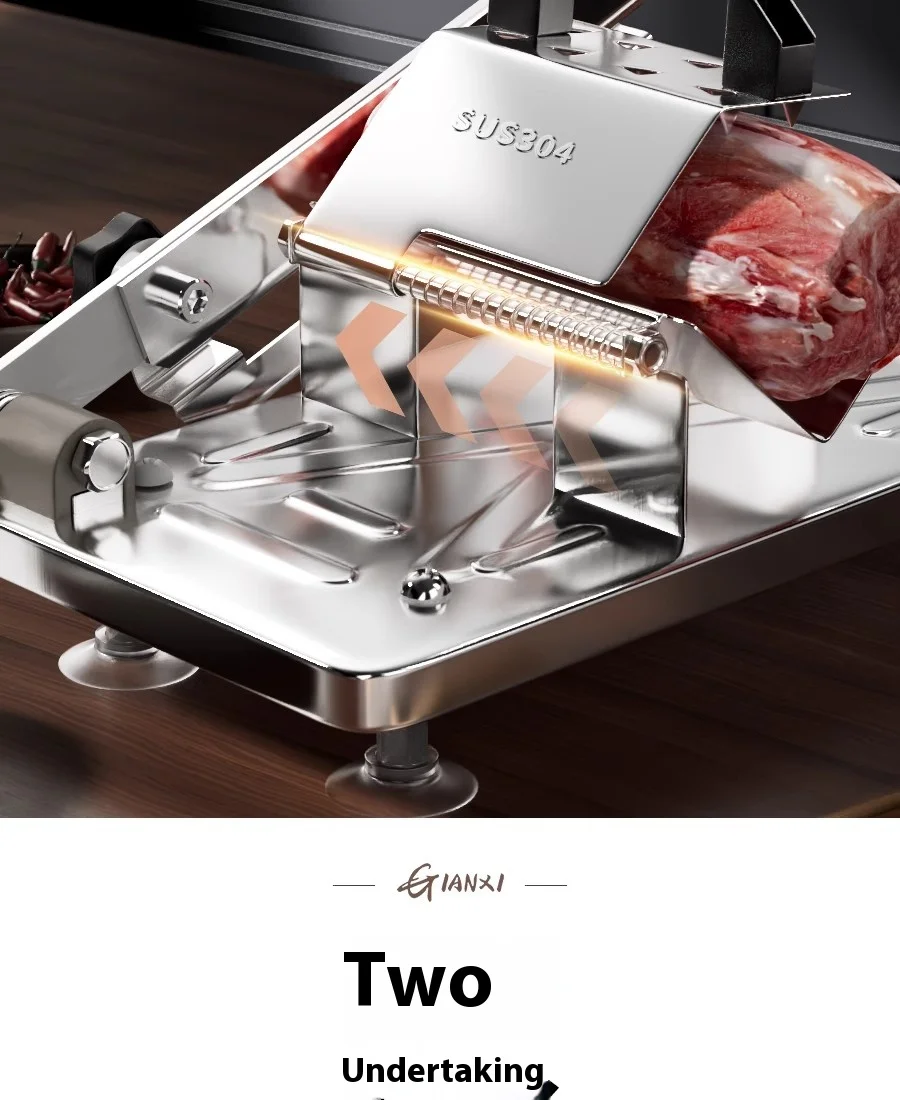 GIANXI Mutton Roll Slicer Machine Stainless Steel Meat Slicer Beef Thin Slice Frozen Meat Household Barbecue Hot Pot Cooking GIANXI Mutton Roll Slicer Machine Stainless Steel Meat Slicer Beef Thin Slice Frozen Meat Household Barbecue Hot Pot Cooking