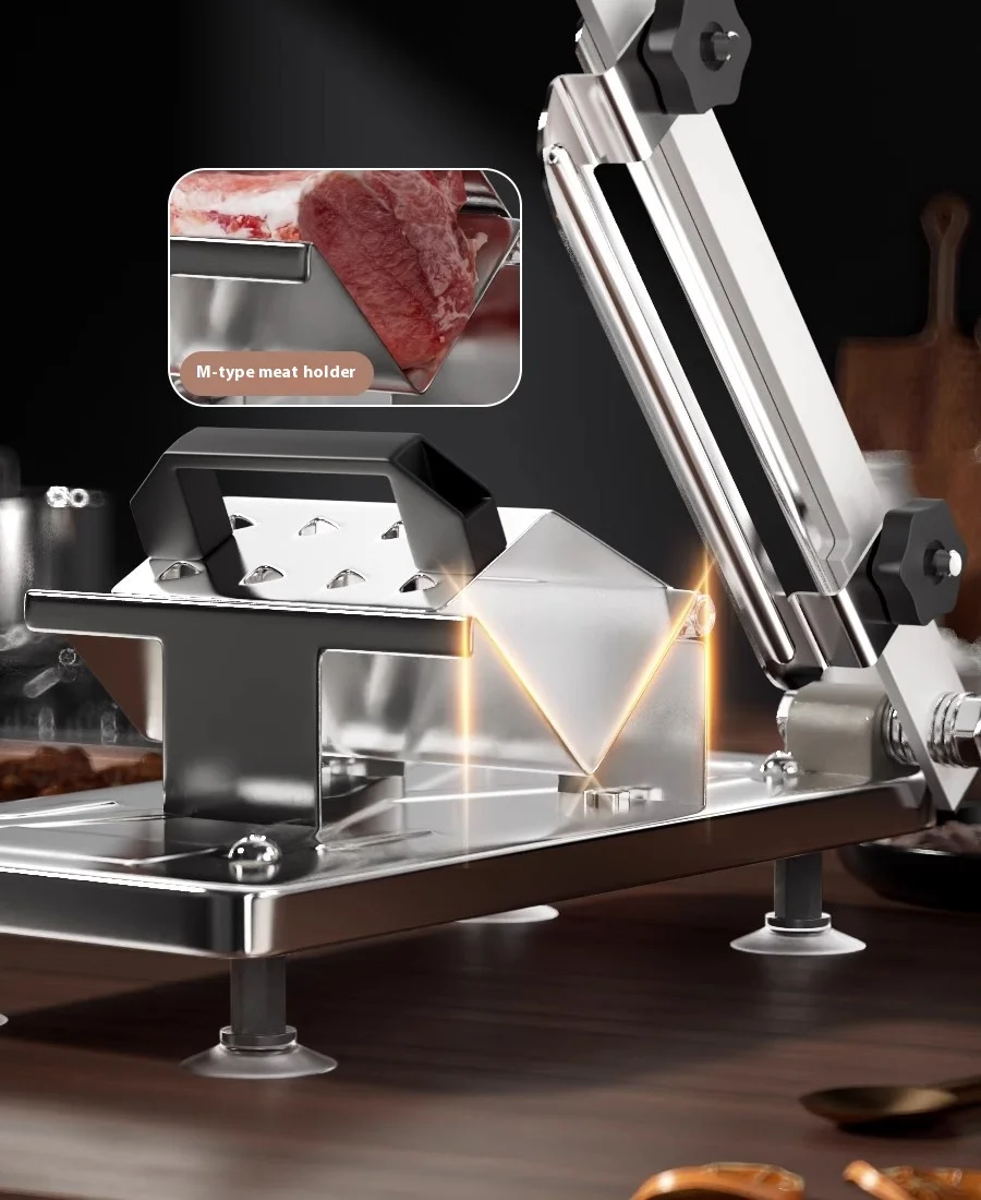 GIANXI Mutton Roll Slicer Machine Stainless Steel Meat Slicer Beef Thin Slice Frozen Meat Household Barbecue Hot Pot Cooking GIANXI Mutton Roll Slicer Machine Stainless Steel Meat Slicer Beef Thin Slice Frozen Meat Household Barbecue Hot Pot Cooking