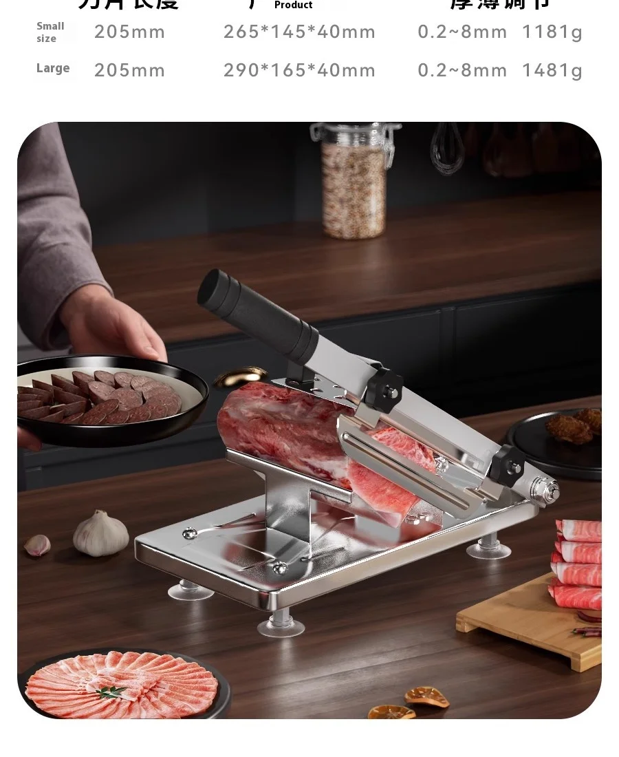 GIANXI Mutton Roll Slicer Machine Stainless Steel Meat Slicer Beef Thin Slice Frozen Meat Household Barbecue Hot Pot Cooking GIANXI Mutton Roll Slicer Machine Stainless Steel Meat Slicer Beef Thin Slice Frozen Meat Household Barbecue Hot Pot Cooking