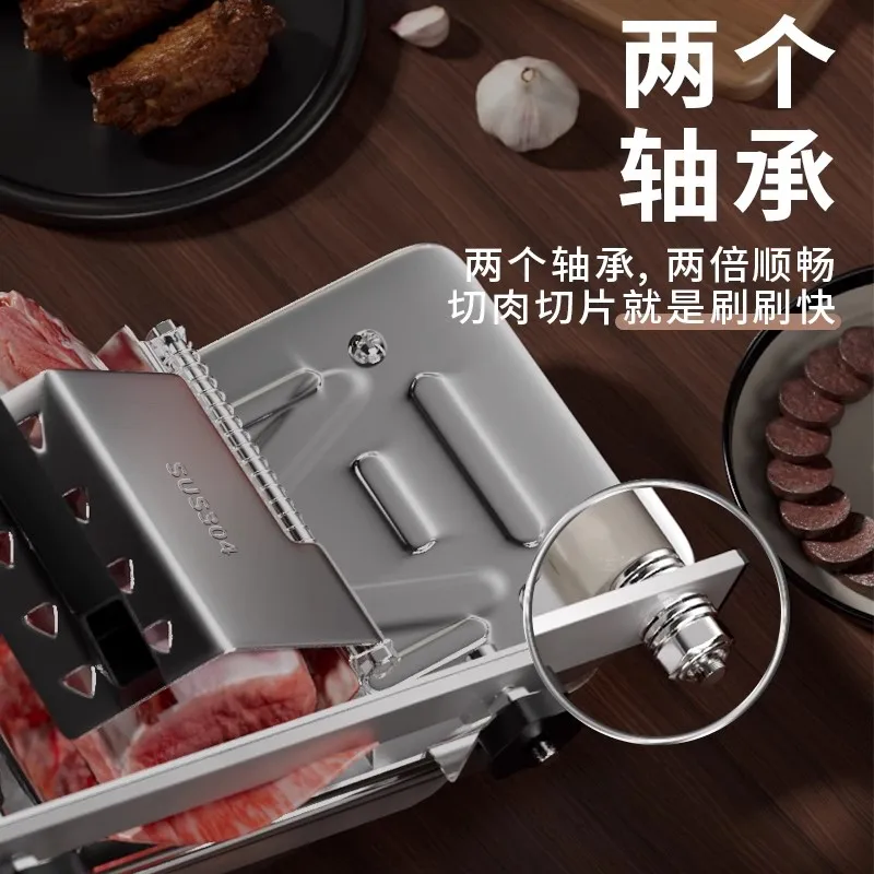 GIANXI Mutton Roll Slicer Machine Stainless Steel Meat Slicer Beef Thin Slice Frozen Meat Household Barbecue Hot Pot Cooking GIANXI Mutton Roll Slicer Machine Stainless Steel Meat Slicer Beef Thin Slice Frozen Meat Household Barbecue Hot Pot Cooking