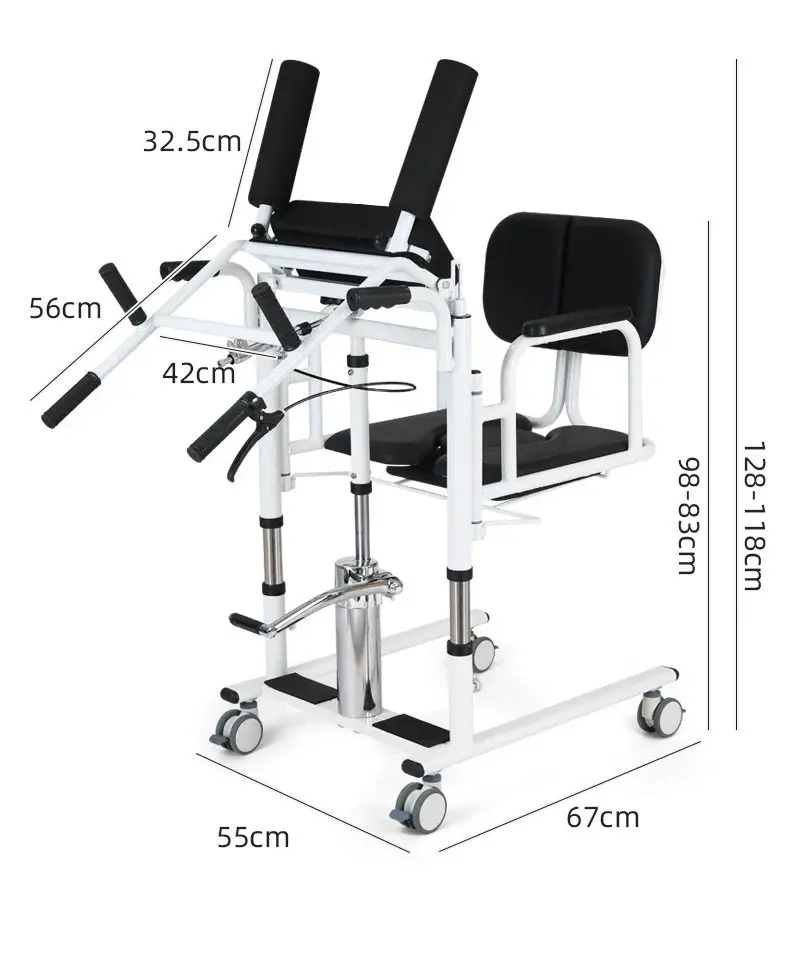 Household paralyzed patient bedridden electric lift toilet disabled care bath chair