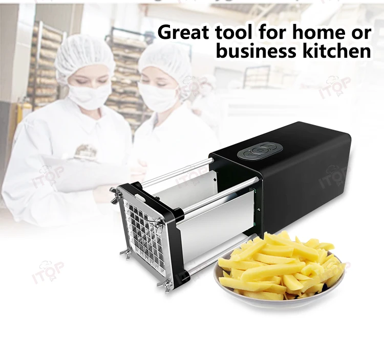 ITOP Electric Potato Cutter Potato Chip Cutter Vegetable Cutting Machine Strip Dice Cube Slice Food Processor 110V-240V