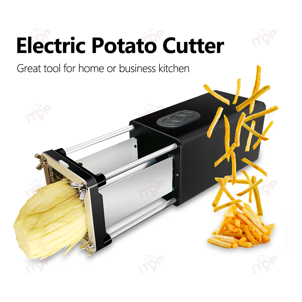 ITOP Electric Potato Cutter Potato Chip Cutter Vegetable Cutting Machine Strip Dice Cube Slice Food Processor 110V-240V ITOP Electric Potato Cutter Potato Chip Cutter Vegetable Cutting Machine Strip Dice Cube Slice Food Processor 110V-240V