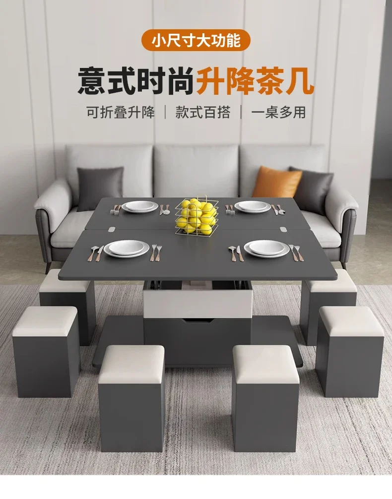 Nordic Living Room Coffee Table Luxury Lift Top Adjustable Multifunction Coffee Table Center Modern Mesa Auxiliar Furniture