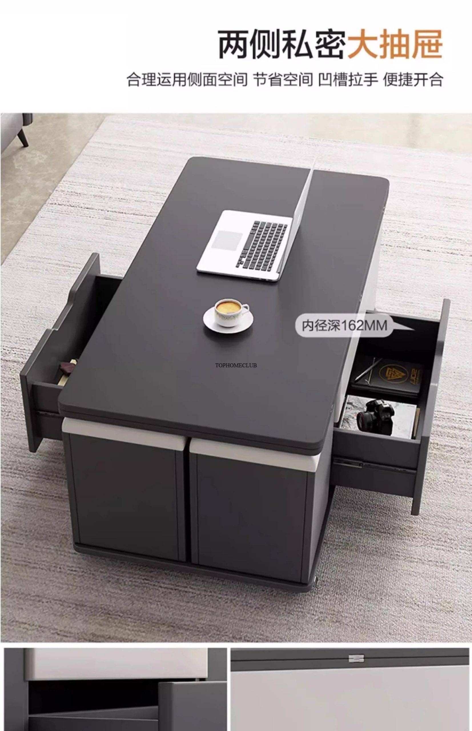 Nordic Living Room Coffee Table Luxury Lift Top Adjustable Multifunction Coffee Table Center Modern Mesa Auxiliar Furniture