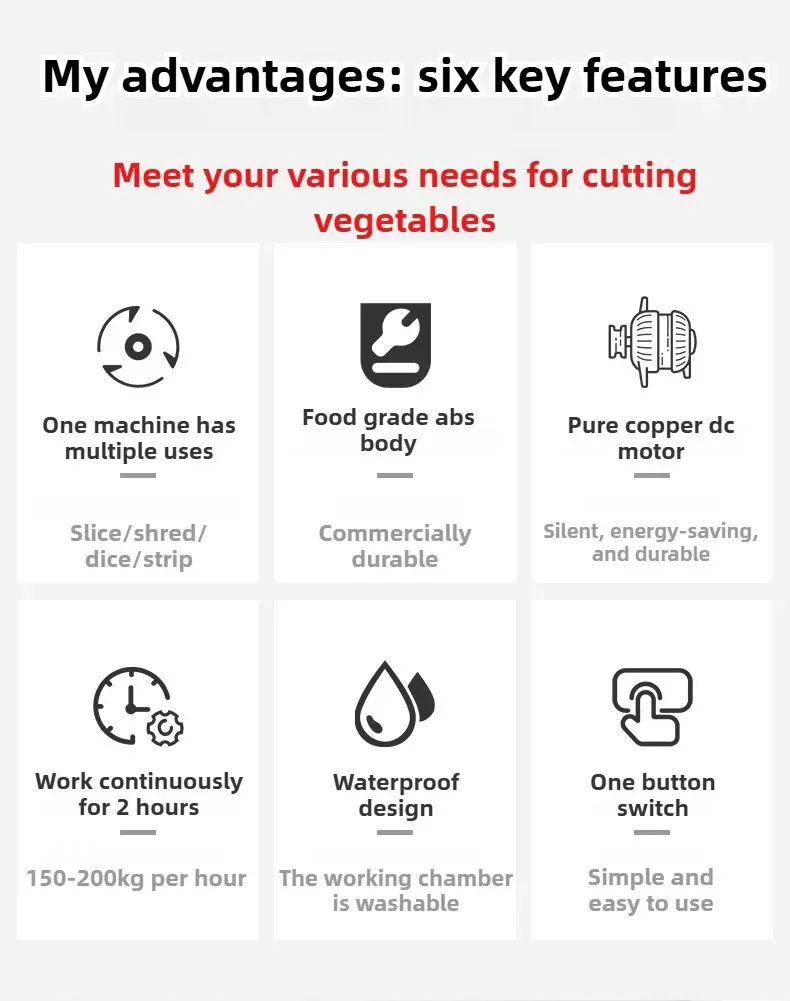 New Commercial Double Spout Vegetable Cutter 4 in 1 Multifunctional Dicing Shredding Slicing Cutting Strips Vegetables