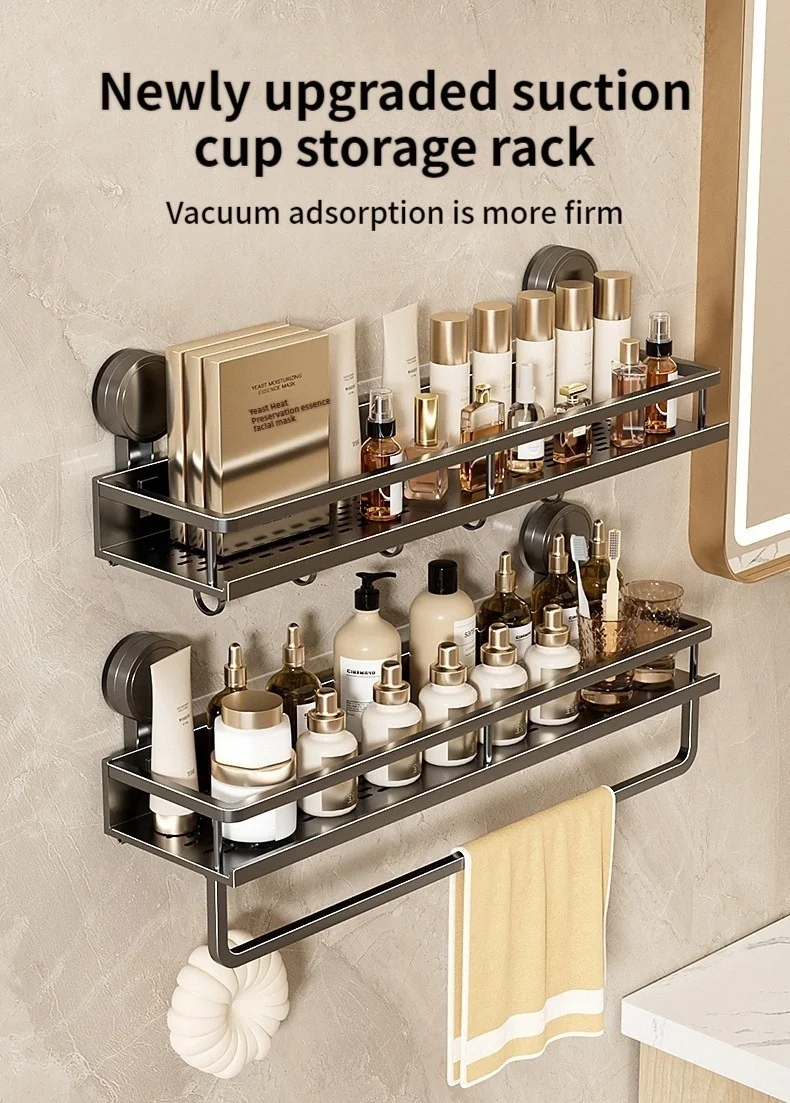 No Drill Suction Cup Suction Bathroom Rack Bathroom Shelf Toilet Space Aluminum Hanging Rack Bathroom Organizer Hang On The Wall No Drill Suction Cup Suction Bathroom Rack Bathroom Shelf Toilet Space Aluminum Hanging Rack Bathroom Organizer Hang On The Wall