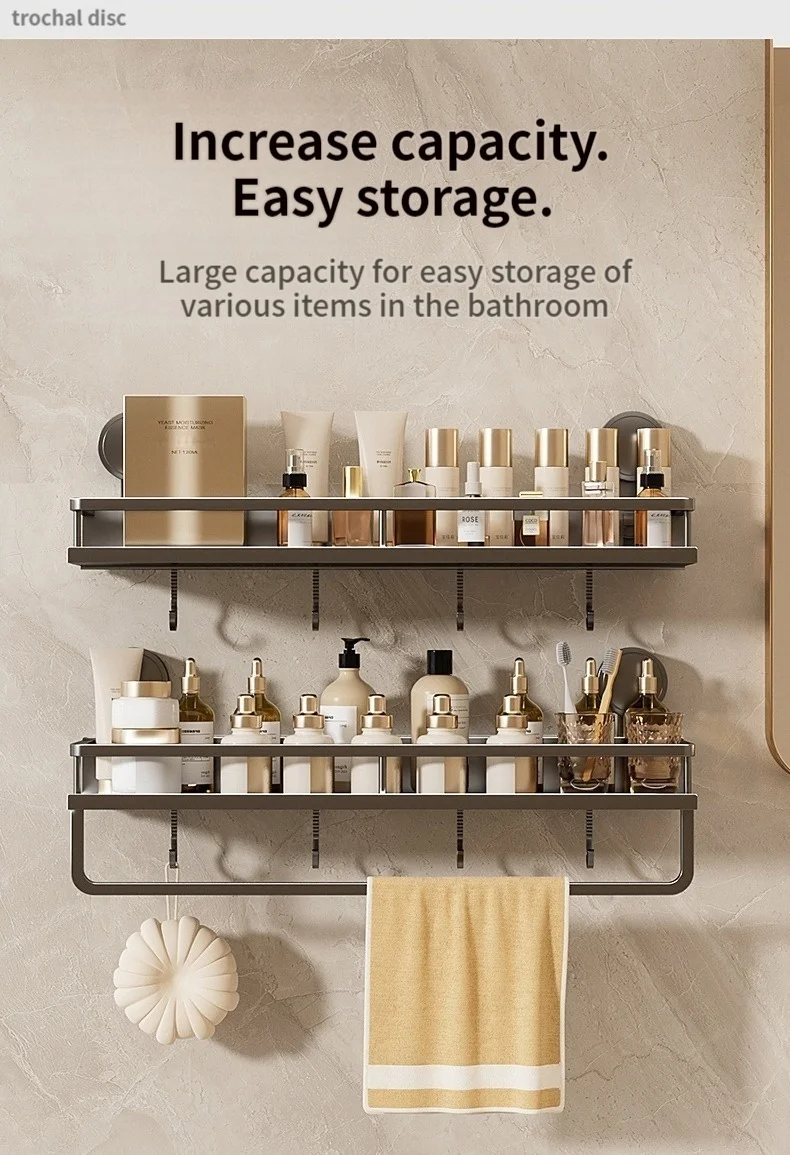 No Drill Suction Cup Suction Bathroom Rack Bathroom Shelf Toilet Space Aluminum Hanging Rack Bathroom Organizer Hang On The Wall No Drill Suction Cup Suction Bathroom Rack Bathroom Shelf Toilet Space Aluminum Hanging Rack Bathroom Organizer Hang On The Wall