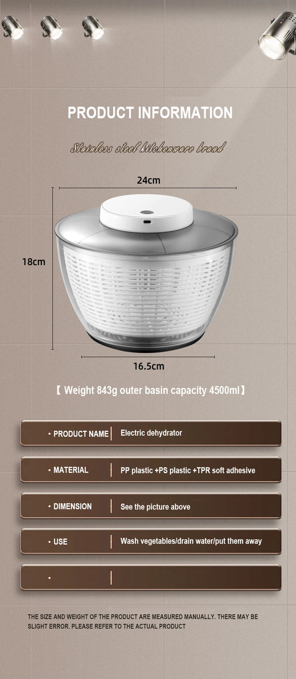 Salad Spinner Electric/Manual Vegetable Dehydrator Multifunction Food Fruit Dryer Quick Drying Drain Basket Kitchen Accessories