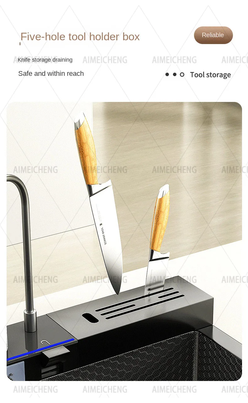 Stainless Steel Waterfall Kitchen Sink Stainless Steel Waterfall Kitchen Sink