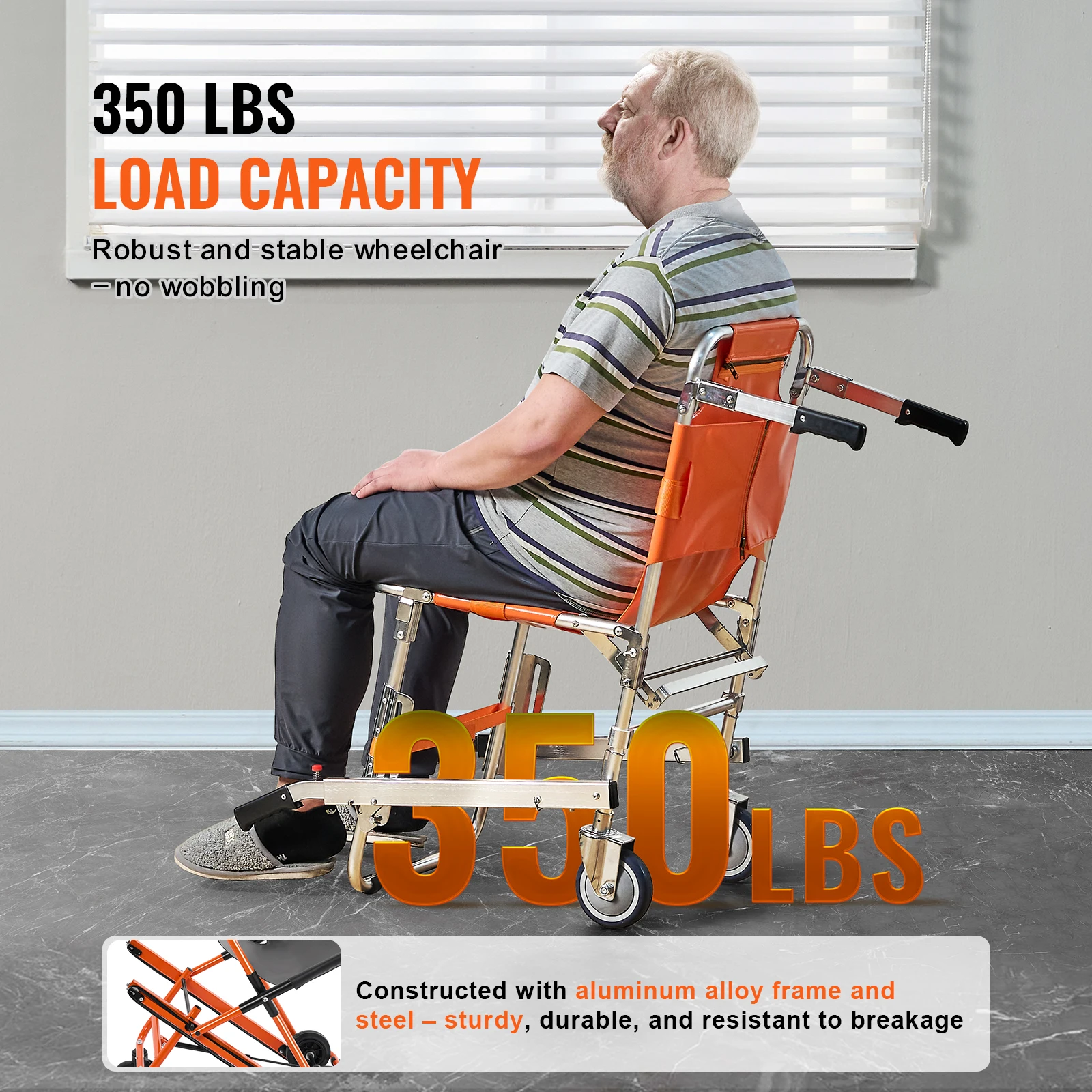 SucceBuy 350lbs EMS Stair Climbing Chair Foldable Stair Wheelchair Ambulance Firefighter Evacuation Use for Elderly Disabled SucceBuy 350lbs EMS Stair Climbing Chair Foldable Stair Wheelchair Ambulance Firefighter Evacuation Use for Elderly Disabled