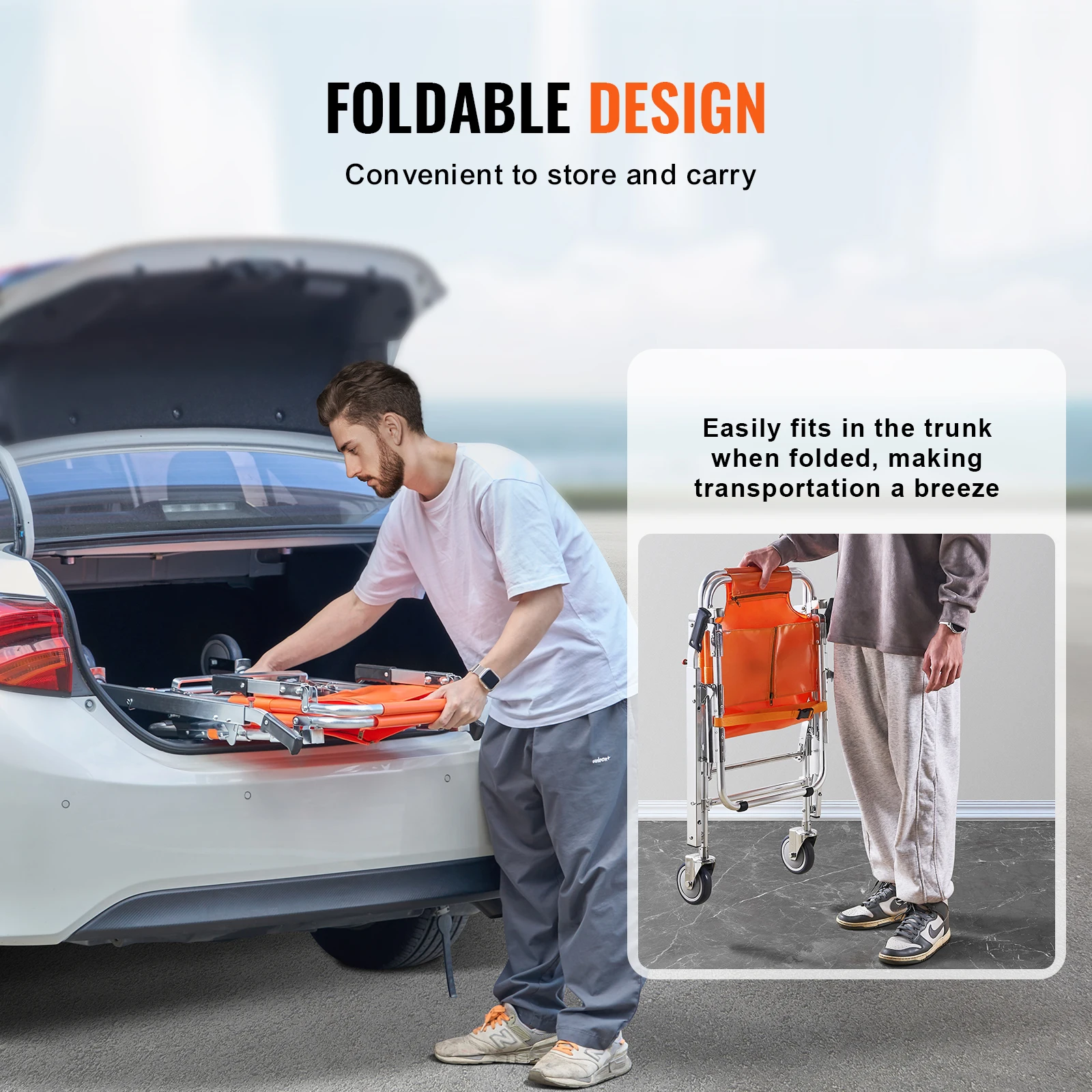 SucceBuy 350lbs EMS Stair Climbing Chair Foldable Stair Wheelchair Ambulance Firefighter Evacuation Use for Elderly Disabled SucceBuy 350lbs EMS Stair Climbing Chair Foldable Stair Wheelchair Ambulance Firefighter Evacuation Use for Elderly Disabled