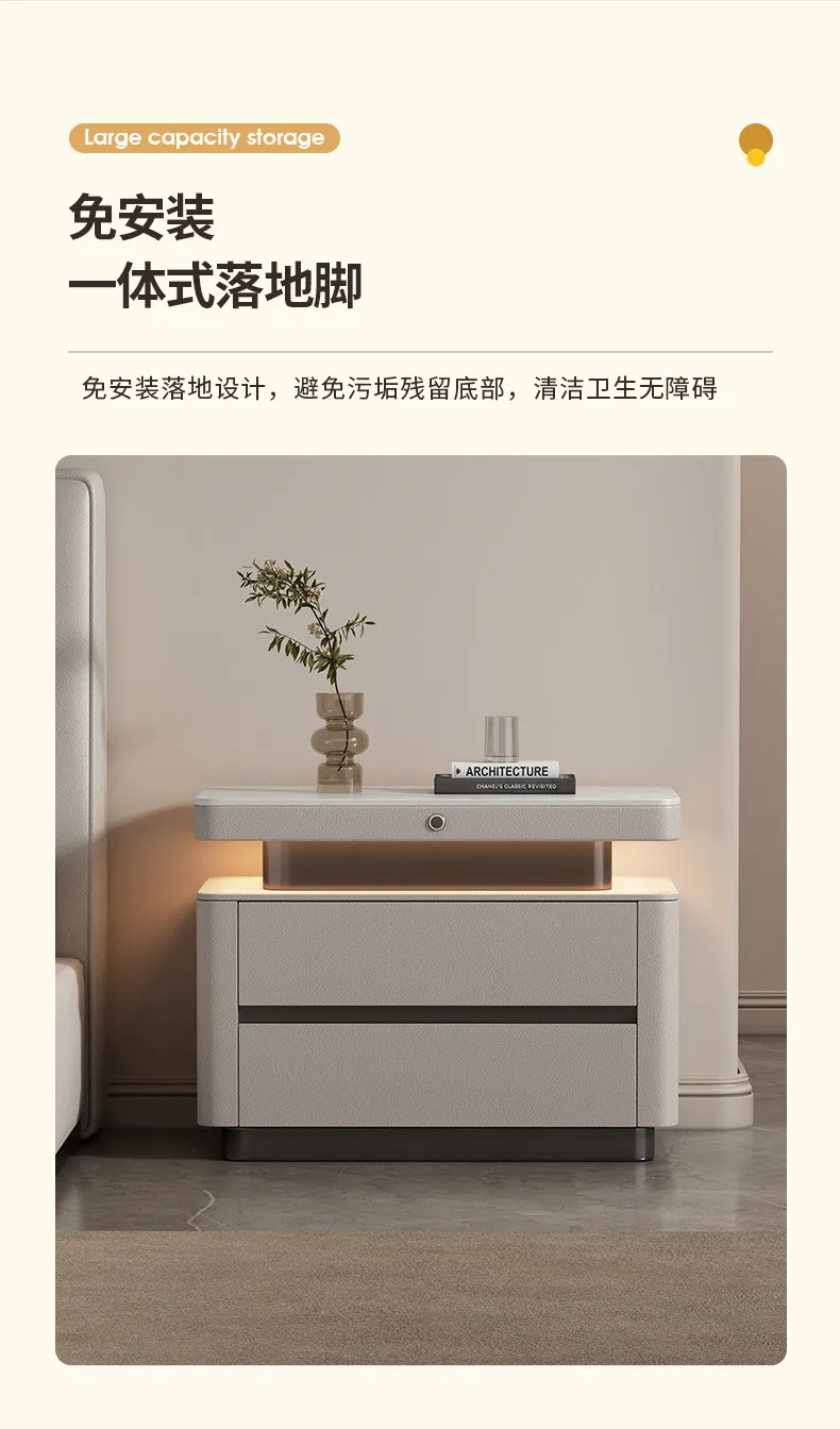 Trendy Italian Bedside Table Style Display Creative Storage Nights Table Minimalist Space Saving Mesita De Noche Home Furniture