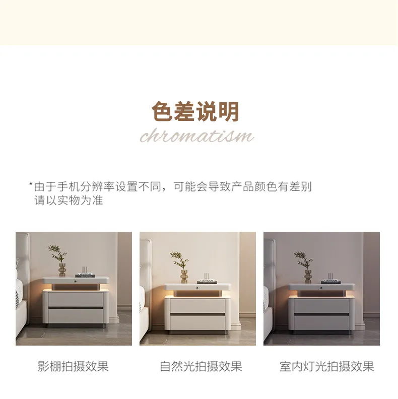 Trendy Italian Bedside Table Style Display Creative Storage Nights Table Minimalist Space Saving Mesita De Noche Home Furniture