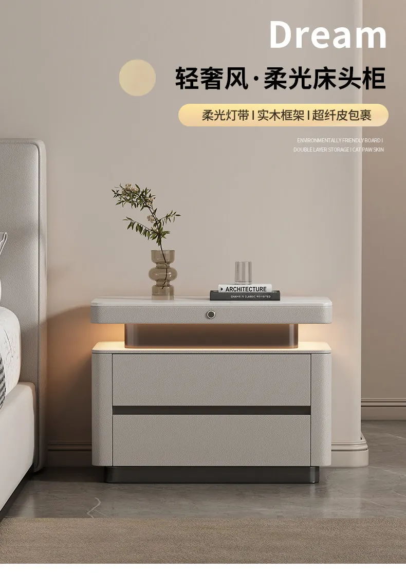 Trendy Italian Bedside Table Style Display Creative Storage Nights Table Minimalist Space Saving Mesita De Noche Home Furniture
