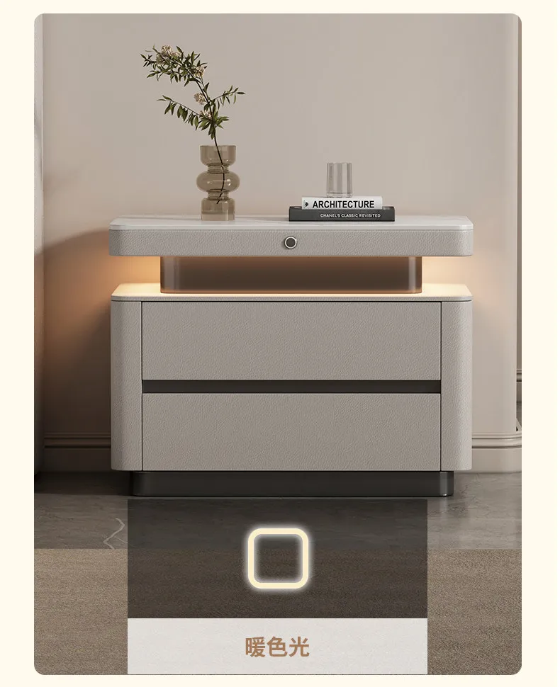 Trendy Italian Bedside Table Style Display Creative Storage Nights Table Minimalist Space Saving Mesita De Noche Home Furniture